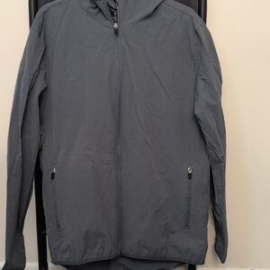 True Classic Men's Gray Windbreaker Jacket Size M